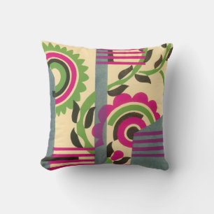 Vintage Art Deco Jazz Pochoir Geometrisches Muster Kissen