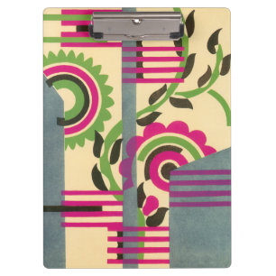 Vintage Art Deco Jazz Pochoir Geometrisches Muster Klemmbrett