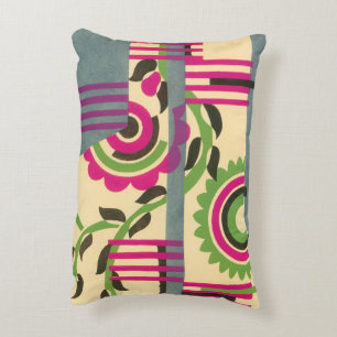 Vintage Art Deco Jazz Pochoir Geometrisches Muster Zierkissen