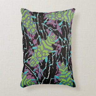 Vintage Art Deco Jazz Pochoir Käfer im Garten Zierkissen