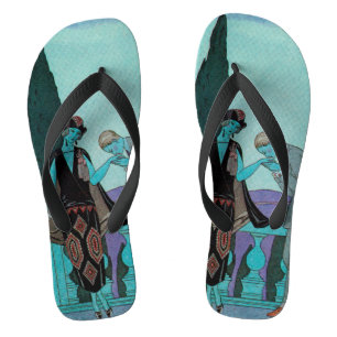 Vintage Art Deco La Villa d'Este von George Barbie Flip Flops