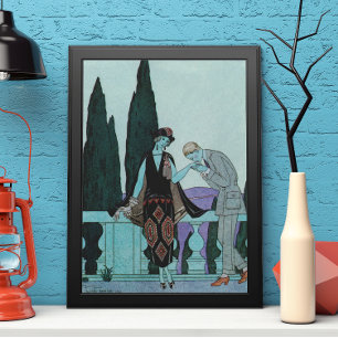 Vintage Art Deco La Villa d'Este von George Barbie Poster