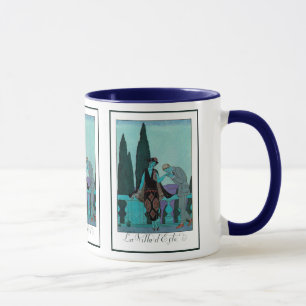 Vintage Art Deco La Villa d'Este von George Barbie Tasse