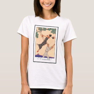 Vintage Art Deco Liebe, Die Schaukel von George Ba T-Shirt