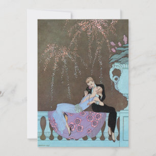 Vintage Art-Deco-Liebe, Fireworks Engagement Party Einladung