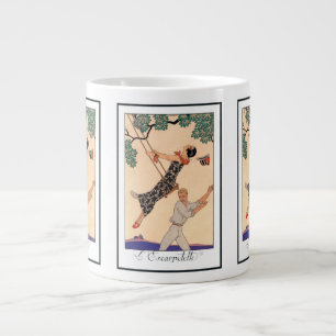 Vintage Art Deco Liebe, The Swing von George Barbi Jumbo-Tasse