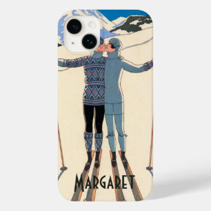 Vintage Art Deco, Liebende im Schnee von George Ba Case-Mate iPhone 14 Plus Hülle