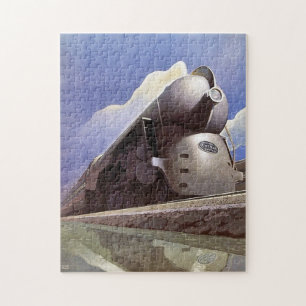 Vintage Art Deco Lokomotive Puzzle