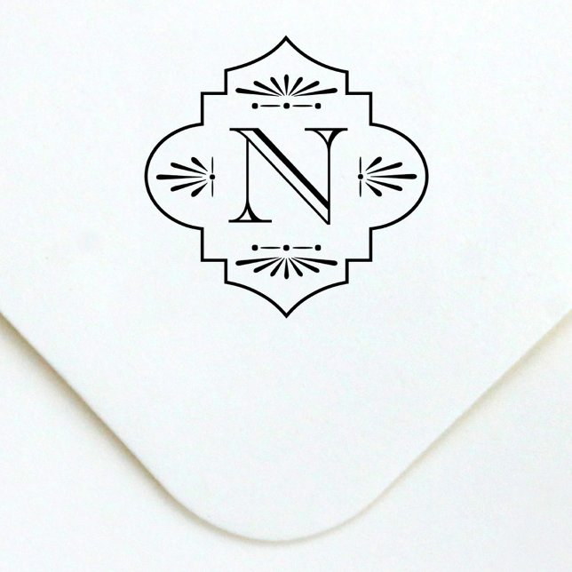 Vintage-Art-Déco-Monogramm-Initiale Permastempel (Von Creator hochgeladen)