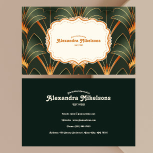 Vintage Art Deco Monogramm Visitenkarte