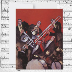 Vintage Art-Deco-Musik, Jazzband Einladung