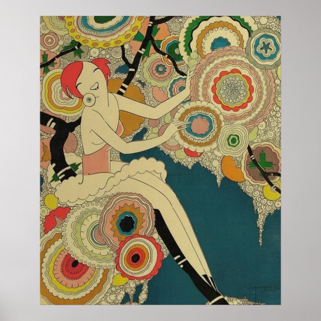 Vintage Art Deco - Para Todos - Psychedelic Poster (Vorne)