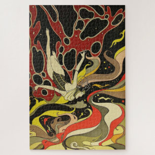 Vintage Art Deco - Para Todos - Psychedelisches Wa Puzzle