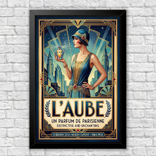 Vintage Art Deco Parfümwerbeposter Poster