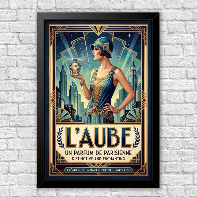 Vintage Art Deco Parfümwerbeposter Poster (Von Creator hochgeladen)