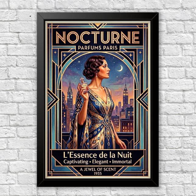 Vintage Art Deco Parfümwerbeposter Poster (Von Creator hochgeladen)