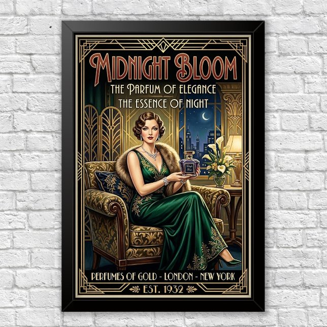 Vintage Art Deco Parfümwerbeposter Poster (Von Creator hochgeladen)
