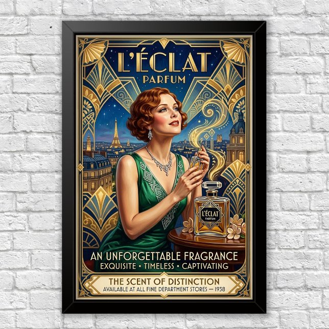 Vintage Art Deco Parfümwerbeposter Poster (Von Creator hochgeladen)