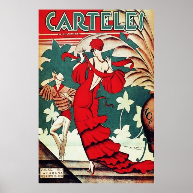 Vintage Art Deco - Plakate - Karibischer Tänzer (Vorne)