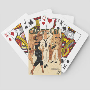 Vintage Art Deco - Plakate - Tanzend Spielkarten