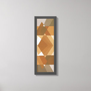 Vintage Art Deco Pochoir Jazz Beige geometrische F Leinwanddruck