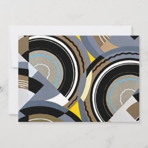 Vintage Art Deco Pochoir Jazz Geometrische Formen