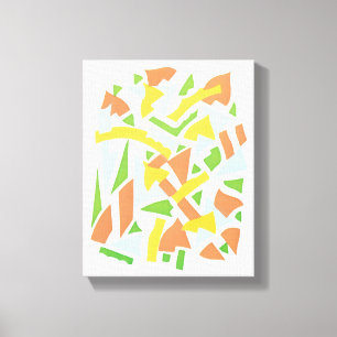 Vintage Art Deco Pochoir Jazz Geometrische Formen Leinwanddruck