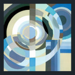 Vintage Art Deco Pochoir Jazz Geometrische Formen Poster<br><div class="desc">Vintage Illustrationskunst Deko Jazz pochoir geometrische Tapete Muster von Edouard Benedictus. Pochoir ist eine Schablonentechnik, die in surrealistischen Malereien üblich ist. Ein elegantes und elegantes Kubismus-Design mit Kreisen, Polygone, geometrischen Formen in coolen oder kalten Farbtönen in verschiedenen Blautönen von hell bis dunkel. Ein modernes und ausgeklügeltes Design macht ein großartiges...</div>