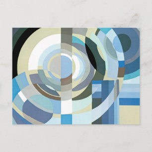 Vintage Art Deco Pochoir Jazz Geometrische Formen Postkarte