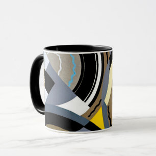 Vintage Art Deco Pochoir Jazz Geometrische Formen Tasse