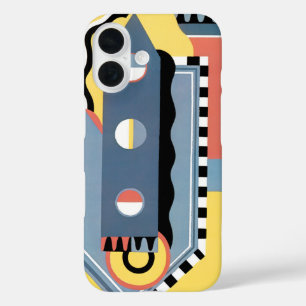 Vintage Art Deco Pochoir Jazz geometrische Muster iPhone 16 Hülle