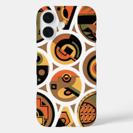 Vintage Art Deco Pochoir Jazz Geometrische Zirkel iPhone 16 Hülle