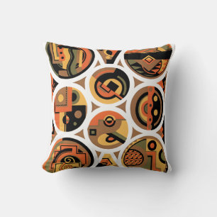 Vintage Art Deco Pochoir Jazz Geometrische Zirkel Kissen