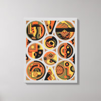 Vintage Art Deco Pochoir Jazz Geometrische Zirkel