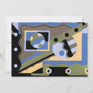 Vintage Art Deco Pochoir Jazz Kubismus Muster