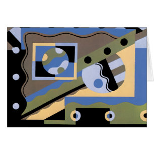 Vintage Art Deco Pochoir Jazz Kubismus Muster