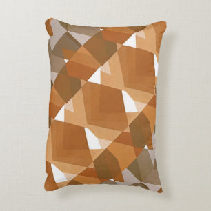 Vintage Art Deco Pochoir Jazz Tan geometrische For Zierkissen