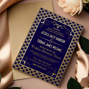 Vintage Art-Deco-Probe von 1920 Folieneinladung