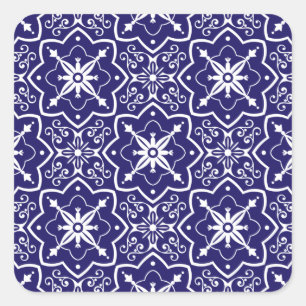 Vintage Art Deco Quadratischer Aufkleber