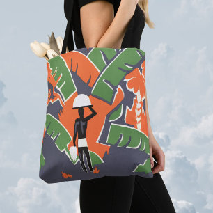 Vintage Art Deco Reise, Einheimischer im afrikanis