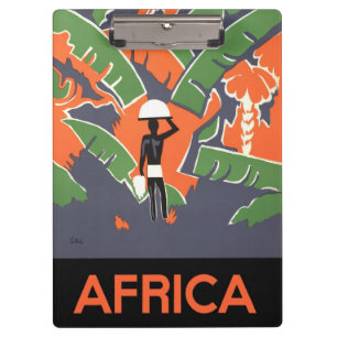 Vintage Art-Deco-Reise, Indianerin im afrikanische Klemmbrett