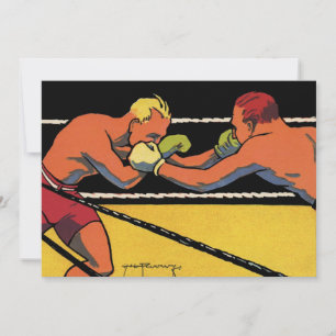 Vintage-Art-Déco-Sportboxen, Boxer beim Schlagen