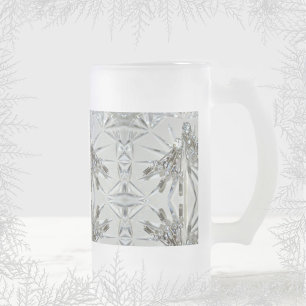 Vintage Art Deco Strass Retro Glamour Mattglas Bierglas