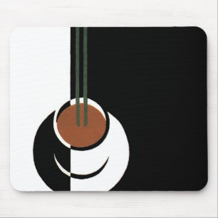 Vintage Art Deco, Tasse Kaffee mit Dampf Mousepad