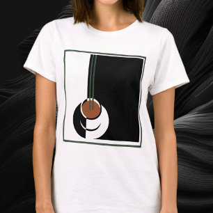 Vintage Art Deco, Tasse Kaffee mit Dampf T-Shirt