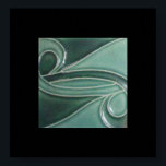 Vintage Art Deco Tile Muster Matte Dunkelgrün Poster<br><div class="desc">Diese Vintagen Deko-Fliesen zeigen einen Anfang des 20. Jahrhunderts-Look mit dunkelgrüner Matte-Oberfläche.</div>