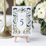 Vintage Art Deco Tischnummer Card<br><div class="desc">Diese Vintage Tischnummer-Karte des Deko Wedding aus der Adaline Collection bietet alle handgezeichnet, im Deko-Stil gehaltene Blumenmuster. Erschafft einen atemberaubenden ersten Eindruck für Ihre Hochzeitsgäste! Personalisieren Sie es einfach und schnell mit Ihren Daten. Klicken Sie einfach auf den Button "Anpassen", um Stil und Position des Textes zu verändern und zu...</div>