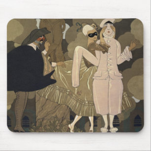 Vintage Art Deco, Überraschung von George Barbier Mousepad
