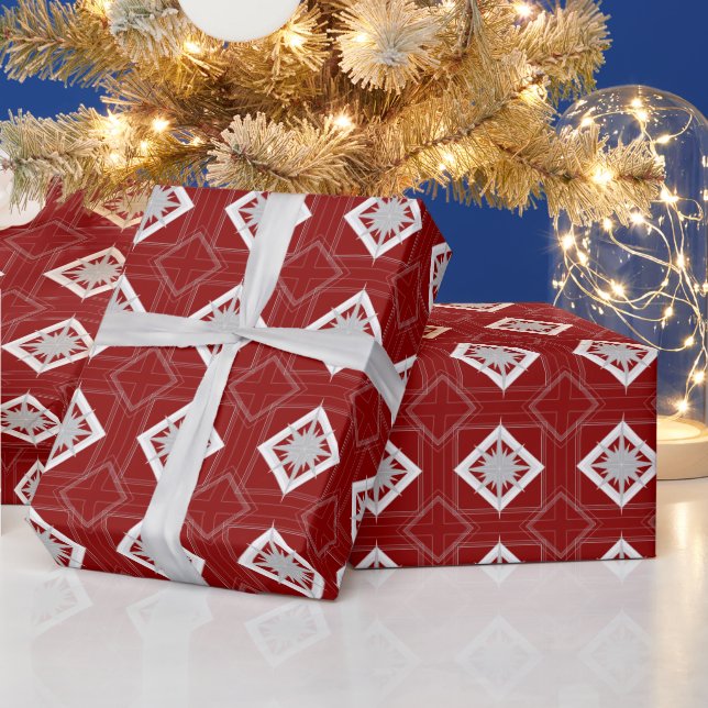 Vintage Art Deco Weihnachtsstern Geschenkpapier (Feiertage)