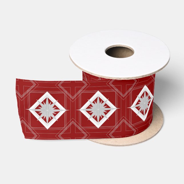 Vintage Art Deco Weihnachtsstern Satinband (Spule)